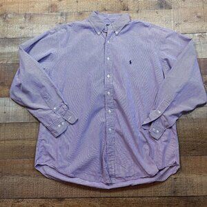 Ralph Lauren Purple/White Oxford Shirt size 17.5 - 36/37